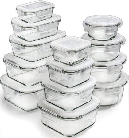 13 Pc Glass Food Storage Containers Airtight Lids